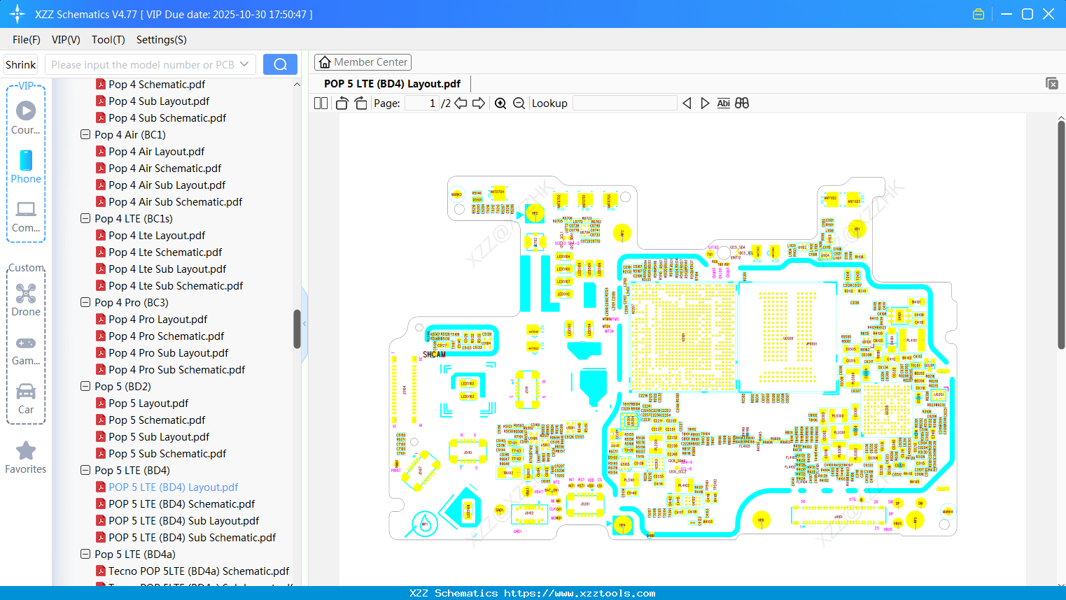 Tecno POP 5 LTE (BD4) Layout